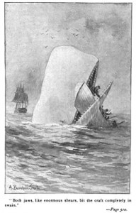 Illustration from an early edition of Moby-Dick, 1892 - C. H. Simonds Co