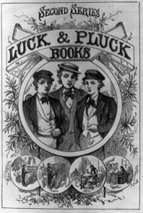 Title page from Horatio Alger's Luck and Pluck books, Second Series
