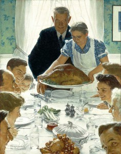 Norman Rockwell (1894-1978), Freedom from Want, 1943. Oil on canvas, 45 3/4″ x 35 1/2″. Story illustration for The Saturday Evening Post, March 6, 1943. Norman Rockwell Museum Collections. ©SEPS: Curtis Licensing, Indianapolis, IN.